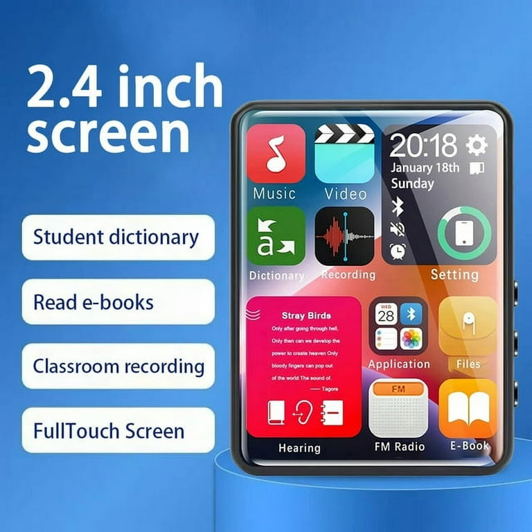 MUSICOZY 128GB Support MP3 Player, 2.4 Inch Touch Screen