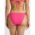 thumbnail image 4 of Time and Tru Women's and Women's Plus Ribbed Side Tie Bikini Swim Bottoms, Sizes XS-2X, 4 of 6