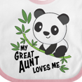 thumbnail image 4 of Inktastic My Great Aunt Loves Me Cute Panda Boys or Girls Baby Bib, 4 of 4