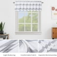 thumbnail image 7 of Stripe Pattern Kitchen Valances for Window,Waffle Weave Textured Valance Curtains for Kitchen Cafe Windows Home Decor Bathroom Window Curtains, 60"x15", 1 Set,Grey and White, 7 of 7