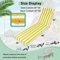 thumbnail image 2 of DTTRA Chaise Lounge Cushions Outdoor, 80 x 26 x 3 Inch, Waterproof Lounge Chair Cushion for Outdoor Furniture, Patio Lounger Pads with Removable Cover Ties Pillow for Pool, Garden Loungers, 2 of 7