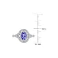 thumbnail image 3 of 3/4 Carat (Ctw) Tanzanite Double Halo Ring in 10K White Gold with Diamonds for Women, 3 of 6