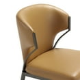 thumbnail image 5 of Kirsten Camel Leatherette Dining Chair with Metal Legs - Set of 4, 5 of 10