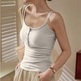 thumbnail image 5 of yillto Women's Cotton Tank Top Undershirt Spaghetti Strap Scoop Neck Cute Slim Ribbon Cami Shirts, 5 of 5