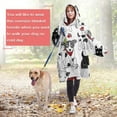 thumbnail image 4 of Scribble Dogs Wearable Oversized Blanket,Wearable Blanket Hoodie for Adults,Cozy Hooded Blankets with Super Pockets,Super Warm Fuzzy Pullover for Women & Men, 4 of 6