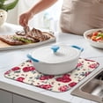 thumbnail image 2 of Pioneer Flower Floral Print Pattern Dish Drying Mat for Kitchen 1 Pack, Ultra Absorbent Microfiber Dishes Drainer Mats,16"x18", 2 of 6
