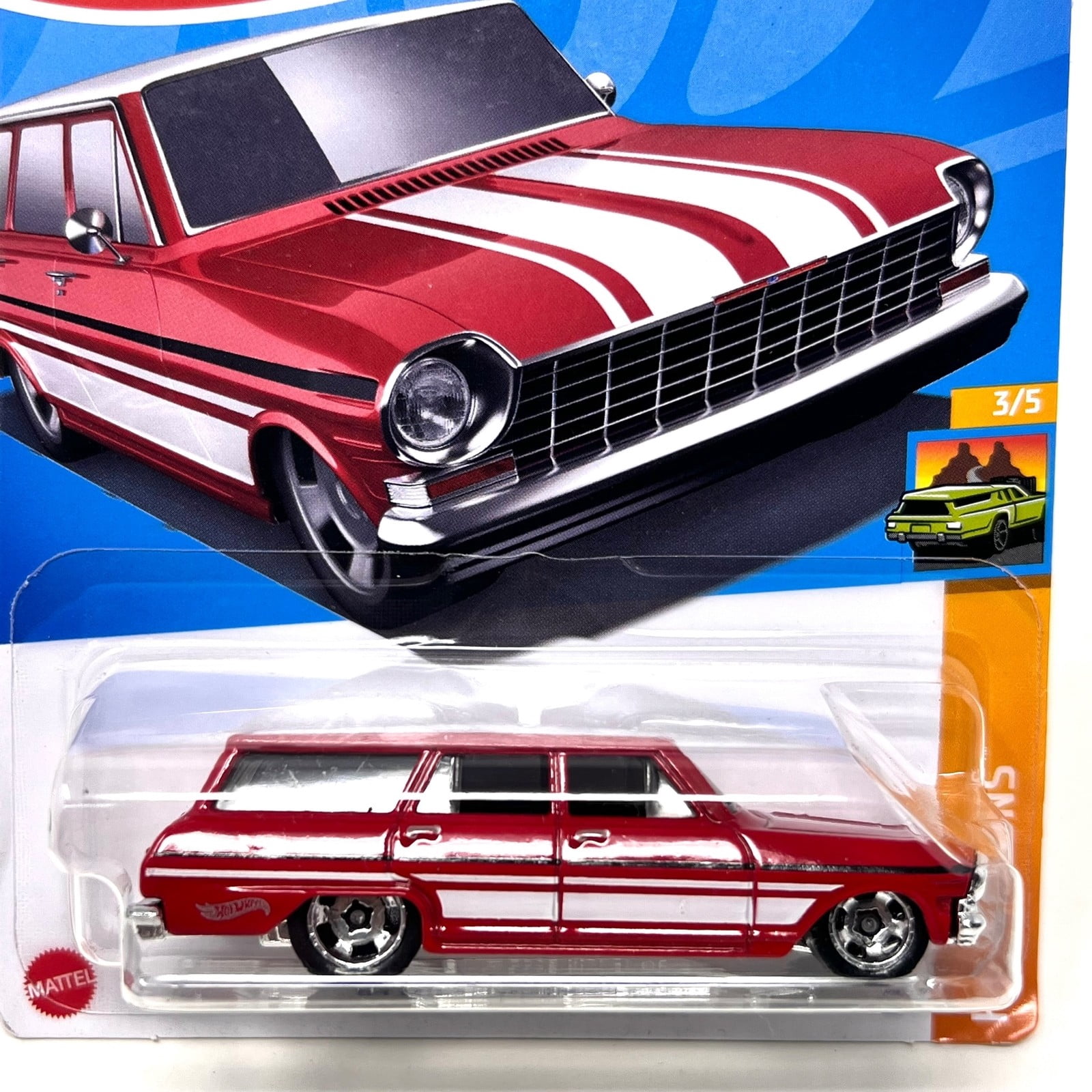 Hot Wheels HW Gagons 64 Chevy Nova Wagon Red - Walmart.com
