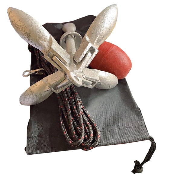 ISURE MARINE Kayak Anchor Accessories Kits 1.5kg/3.3 lbs Portable Buoy Kit Canoe Raft Boat Sailboat Fishing with Rope Complete