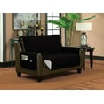 thumbnail image 1 of Protecteur de Meubles Réversible Classique Matelassé Imperméable Design Diamant (Causeuse, Noir/argent), 1 of 2