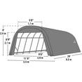thumbnail image 3 of ShelterLogic 76642 12x28x8 Round Style Shelter- Green Cover, 3 of 11