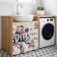 thumbnail image 3 of 4th of July Cabinet Curtain 35"Wx35"L,Dustproof Under Sink Skirt W/ Self Adhesive Tape,Independence Day Gnomes Blue Red Star Tree Rustic Cabinet Curtain Cover for Kitchen Sink,Bathroom Vanity, 3 of 9