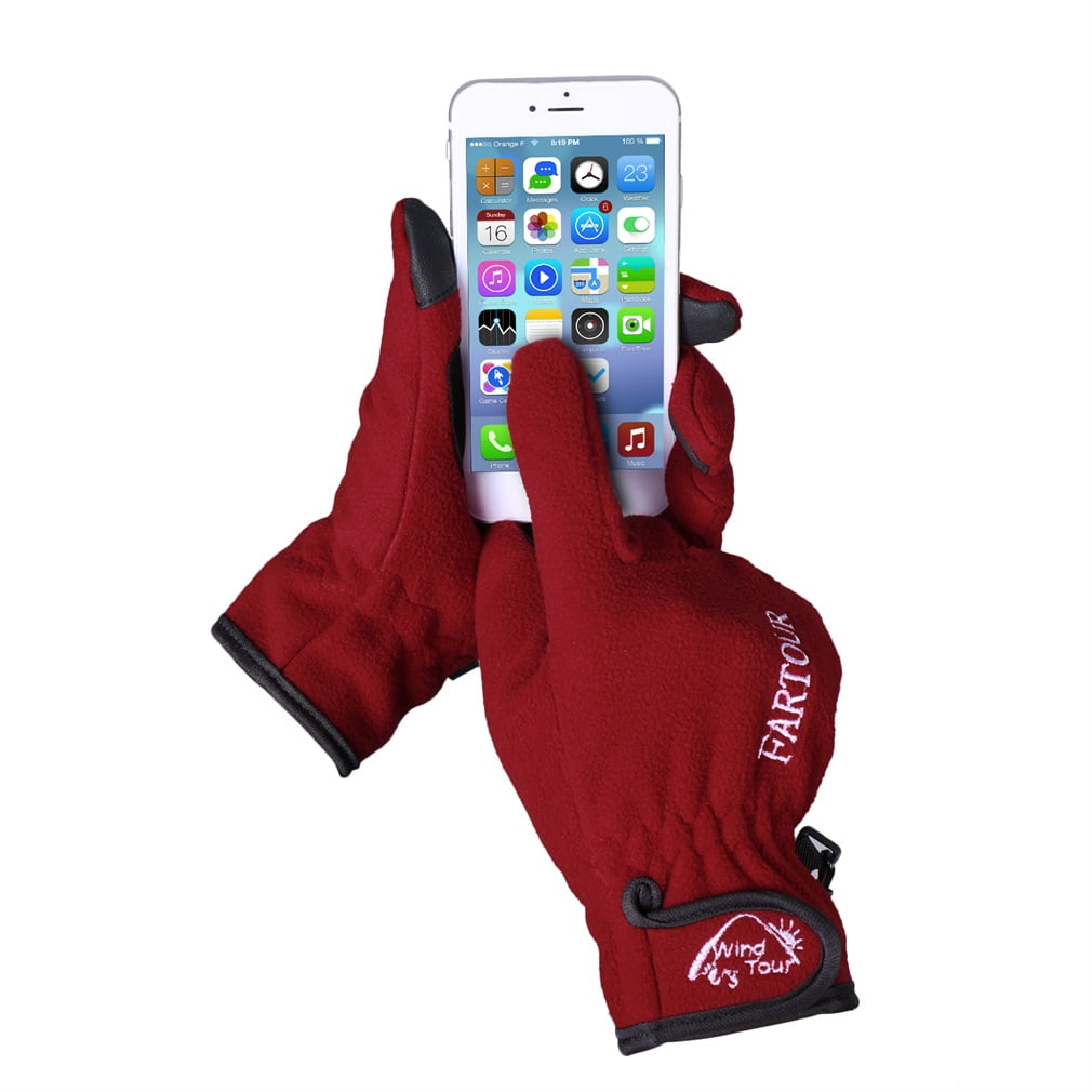 Bicycle Touch Screen Sports Windproof Cycling Warm Full Finger Glove by