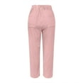 thumbnail image 4 of WILLBEST Pantalones Casuales de Mujer con Cintura Elástica y Bolsillos, Pantalones Casuales de Lino Cómodos para Uso Diario Chica, 4 of 6