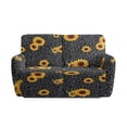 thumbnail image 3 of Xixirimido Stretch Recliner Slipcovers Printed Sofa Cover 6-Piece Reclining Chair Covers Recliner Chair Cover with Pockets Furniture Protector for Living Room, Sunflower Leopard Black, 3 of 8