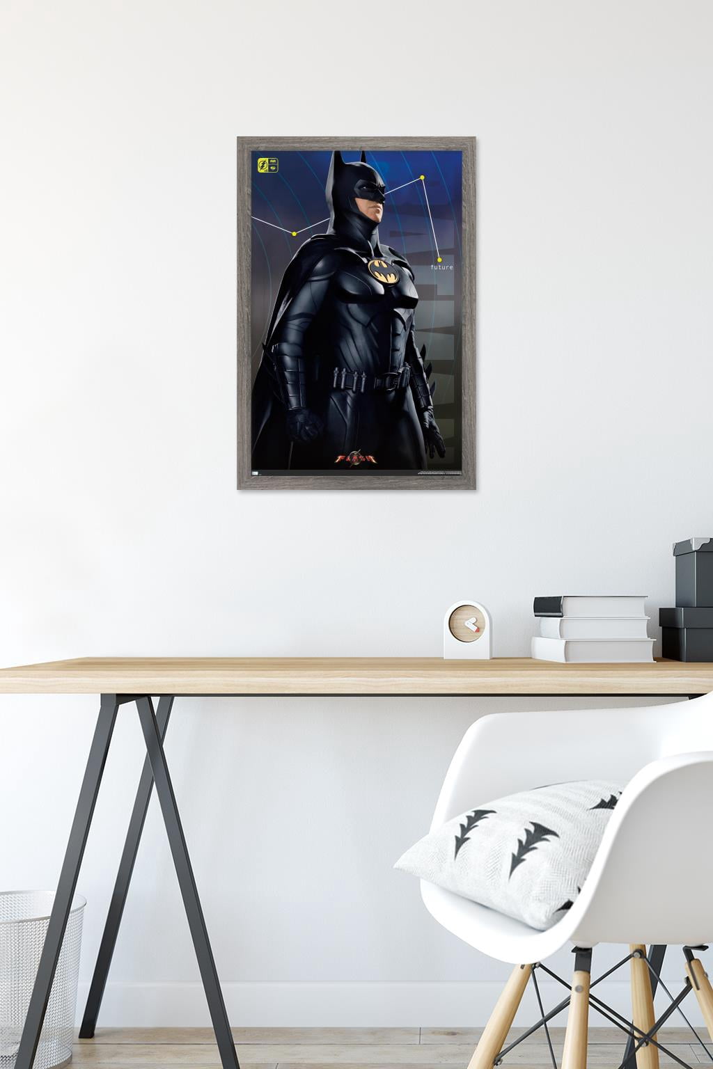 DC Comics Movie The Flash - Batman Triptych Wall Poster, 14.725" x 22.375" Framed