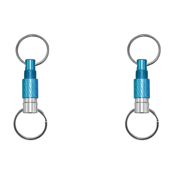 Llavero Giratorio Liberación Rápida Metal Porta Llaves Coche Desmontable (claro) Azul