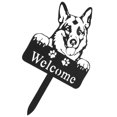 thumbnail image 1 of HEALEEP German Shepherd Garden Statue Dog Shape Outdoor Ornament 1Set, 1 of 7