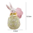 thumbnail image 2 of Estatuilla de conejito de Pascua de resina colorida para decoración de Pascua de primavera (rosa) Ehuebsd Libre de BPA, 2 of 8