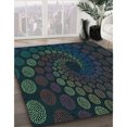 thumbnail image 3 of Ahgly Tapis Rond Lavable en Machine Intérieur Transitionnel Noir Nuit, 3 Pieds Rond, 3 of 7