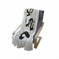 thumbnail image 4 of Emily Soft Flannel Fleece Blanket, Hand Drawn Monochrome Cursive Font Modern Calligraphic Signature Design, Cozy Plush for Indoor and Outdoor Use, 70" x 90", Mustard Black and White, by Ambesonne, 4 of 6