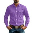 thumbnail image 3 of StSilkitty Mens Long Sleeve Shirts Solid Color Button down Collared Shirt with Pocket Lightweight Soft Casual Tops, 3 of 8