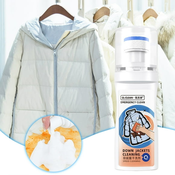 Xihbxyly Limpiador de Chaquetas de Plumas, Detergente En Aerosol En Espuma Eficaz, Quitamanchas Difíciles, Elimina Manchas de Aceite, Cuidado de Telas para Todo Tipo de Materiales, Solución para El L