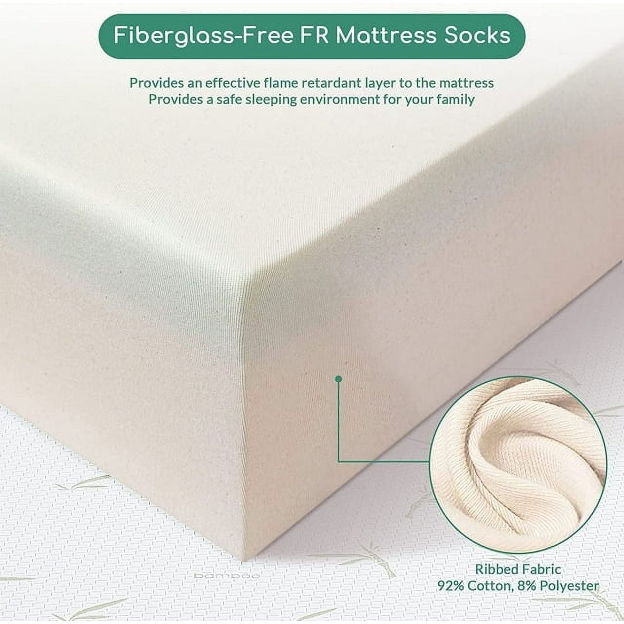 Queen Mattress 10 Inch Bamboo Mattress in a box, Gel Memory Foam Mattress Support and Pressure Relief, Medium Firmness, Made in USA,White