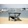 thumbnail image 4 of LuXeo Hampton Gray Poly Outdoor Adirondack Chair, 4 of 14