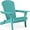 Dark Turquoise, variant on Wubio Folding Adirondack Chair Outdoor Wooden Accent Furniture Fire Pit Lounge Chairs for Yard, Garden, Patio w/ 350lb Weight Capacity - Dark Turquise