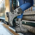 thumbnail image 2 of NOKIO Bottes de Neige Isolées Thermiques pour Femmes Waterproof Chaussures de Randonnée d'Hiver avec Traction Antidérapante, Mousse à Mémoire et Doublure en Fausse Fourrure pour Activités de Plein Air Bottes Mi-Mollet, 2 of 4