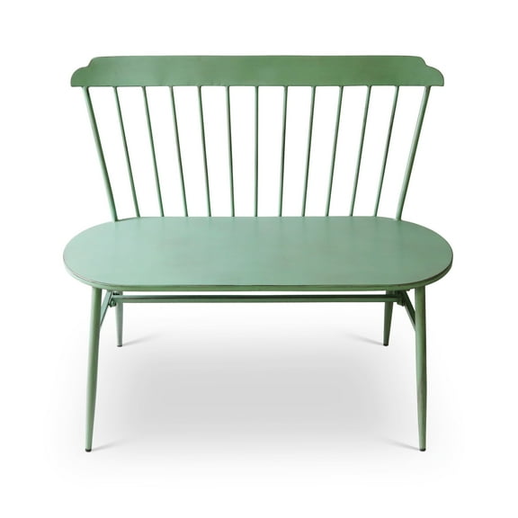Gerson 39.3 in L Green Metal Sitting Garden Bench