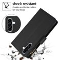 thumbnail image 5 of Decase for Samsung Galaxy A56 5G Wallet Phone Case with Crossbody Lanyard Strap&Wrist Strip,Shockproof Stylish Zipper Pockets Case with Card Slots+Cash Slots,PU Leather Folio Book Design,Black, 5 of 9