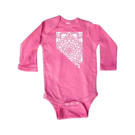 

Inktastic Nevada Silhouette Mandala Gift Baby Boy or Baby Girl Long Sleeve Bodysuit