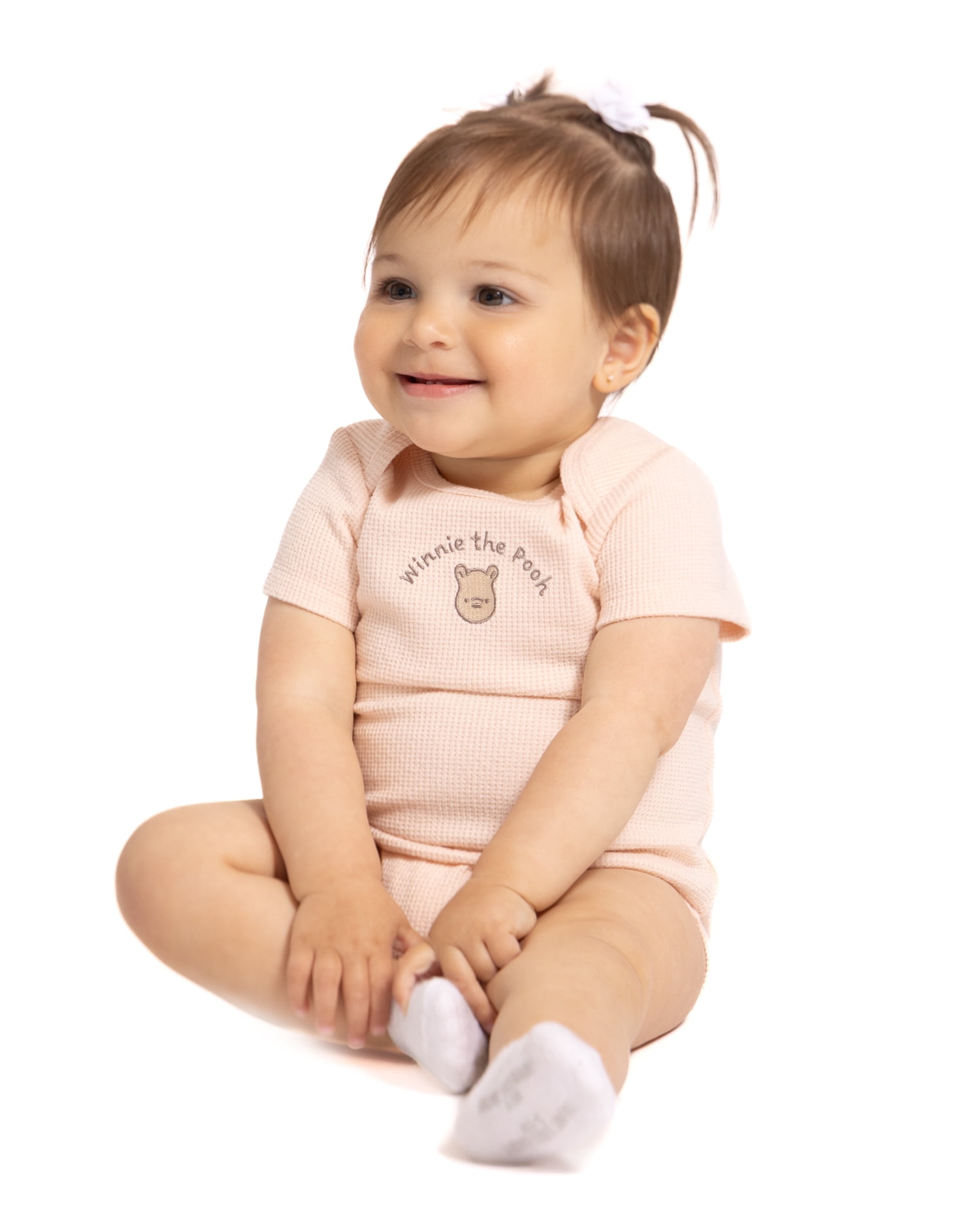 Disney Baby Wishes + Dreams Winnie the Pooh Bodysuits with Short Sleeves, 3-Pack, Sizes Newborn-18M