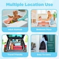 thumbnail image 5 of Prociv Foldable Baby Bathtub,Multifunctional Bathtub with Thermometer &Drain Hole, Baby Bathtub for Toddler 0-36 Month Pink (with Net), 5 of 7