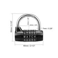thumbnail image 2 of 5-Digit Combination Padlock, 2-1/2-inch Resettable Alphabet Code Lock Black, 2 of 3