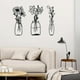 thumbnail image 3 of Decoración de Pared con Flores de Metal, 3 Piezas, Arte de Pared Floral, Flor en Jarrón, Decoración de Pared, Jarrón de Flores, Decoración de Interiores, Arte de Pared de Hierro, 3 of 5