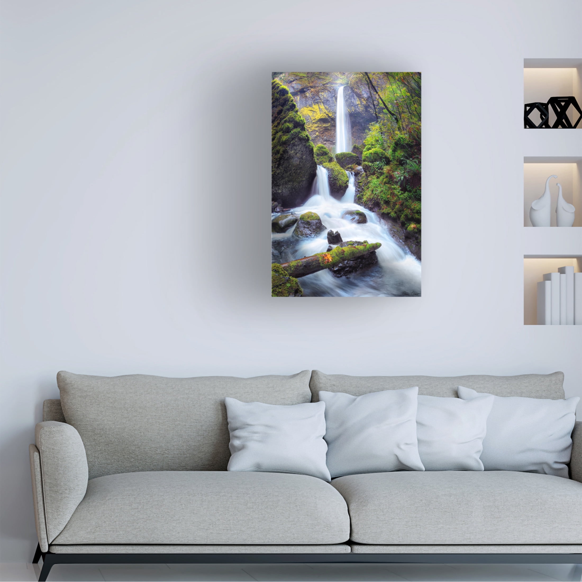 Trademark Fine Art David Drost Rapid Waterfall I Canvas Wall Art
