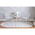 thumbnail image 3 of Unique Loom 3151556 7 ft. 10 in. x 10 ft. Rounded Trellis Frieze Oval Rug, Ivory, 3 of 5