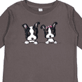 thumbnail image 4 of Inktastic Boston Terriers (dark Apparel) Boys or Girls Long Sleeve Toddler T-Shirt, 4 of 5
