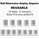 thumbnail image 3 of 24 Pcs/Box Pink False Nails Full Cover False Nails Medium Square False Nails Cat Eye Press on Nails Stick on Nails Gift, 3 of 4
