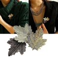 thumbnail image 2 of Broche Vintage Trois Feuilles Foulard Épingle Robe Chandail Décoration Cadeau pour Femmes, 2 of 10