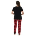 thumbnail image 3 of Just Love Womens 100% Cotton Tie Dye Short Sleeve Pajama Set  Vibrant, Breathable Sleepwear (Buffalo Plaid - Red Black, Medium), 3 of 3