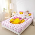thumbnail image 4 of spefrowx Cartoon Softball Sport King Sheets for Girls, Pink Princess Bowknot Bedding, 4 Pieces, 1 Flat Sheet, 1 Fitted Sheet and 2 Pillowcases, 4 of 6