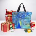 thumbnail image 6 of Fuzoiu Peacock Print Durable Tote Bag,Shoulder Bag with Zipper Closure,Casual Tote's Handbag,for Daily Use, Shopping, School, Work, 6 of 7