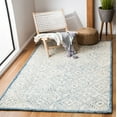 thumbnail image 2 of SAFAVIEH Glamour Drummond Geometric Wool Area Rug, Blue/Ivory, 6' x 6' Square, 2 of 7