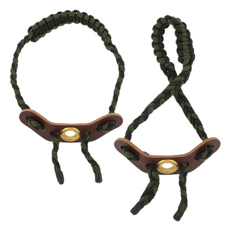 Hemoton 2Pcs Hunting Wrist Strap for Compound Bow Braided Archery Wrist Sling Target Equipment Comfortable and Adjustable Camouflage Design Wrist Rope