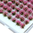 thumbnail image 6 of Artificial DIY Miniature Flower Cluster Flower Vegetation Groups Diorama Layout Scenery Model Building Model Sand Table Decoration Pink, 6 of 7