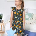 thumbnail image 4 of Balery Pumpkin Camisón de princesa para niñas, pijama de algodón con mangas abullonadas, suave y bonito.-Small, 4 of 6