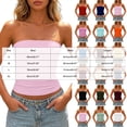 thumbnail image 3 of QGJZVUNL Sleeveless Womens Summer Tops Strapless Cropped Tube Tops Basic Backless Summer Clothes Size S, 3 of 7